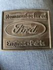 Vintage Ford Remanufactured Engines Parts Brass Metal Belt Buckle
