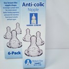 Dr Brown s Anti-colic Level 2 Medium Flow Bottle Nipples Narrow  6 Pack 