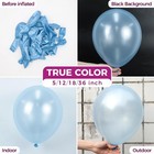 Pearl Light Blue Latex Party Balloons - 100 Pack 12 Inch Round Helium Pearl B   