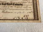 10 March 1858 Baltimore   Ohio Railroad Company Stock Certificates  100 A Share