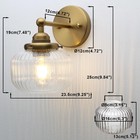 Yosoan 1-light Wall Fixture  Vintage Industrial Single Sconce Hardwire Lighting