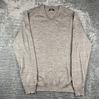 Virginia Tech Hokies Nike Golf Sweater Mens Large Gray Merino Wool Blend V Neck