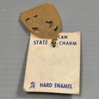 Vintage New Jersey Hard Enamel Metal Travel Souvenir American State Charm Fort