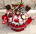 Chocolate Is My Valentine s Fake Whipped Cream Decorate Teapot Tiered Tray