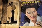 Vintage 1940s Wwii Era Hollywood Movie Star Scrapbook Movieland Magazine Large