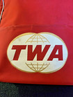 Twa Flight Carry On Shoulder Bag Red With White Logo And Piping Vintage