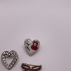 Lot Of 3 Vintage - Modern Brooch Pins - Heart   Hearts
