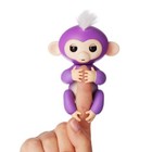 Wowwee Fingerlings Interactive Baby Monkey Mia Purple White Hair Bonus Stand New