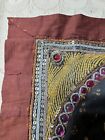 Vintage Thai Kalaga Tapestry Embroidered  female Scene  Sequins Wall Hanging