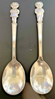 Vintage Campbell s Soup Kids Silver Plated  Soup Spoons  Boy   Girl