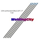 Weldingcity   5-pk Tig Welding Tungsten Electrode 2  Lanthanated Blue 1 8 x7  Usa