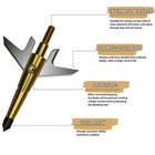 12pcs Hunting Swhacker Broadheads 100 Grain Compound Bow Crossbow Arrow Tips