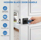 Estmoon 10 Pack Matte Black Privacy Door Handles Keyless Lock