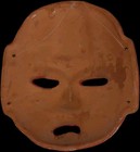 Rare Vintage Mexican Hand Painted Terracotta Mask Folk Art Wall Decor 8 