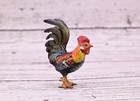Early Antique Austrian Vienna Cold Painted Bronze Figure Of Miniature Rooster