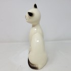Vintage Siamese Cat Figurine Ceramic Mid Century Modern Japan Blue Eyes 9 5 Inch