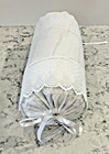 Fieldcrest Charisma Regency Lace White 100  Supima Cotton Neck Roll Pillow