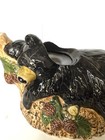 Black Bear Ceramic Teapot Blue Sky Clayworks 7x11    Artist Heather Goldminc