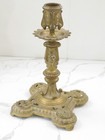 Antique Ornate Brass Candlestick 8in Tall   Antique Cast Brass Candlestick
