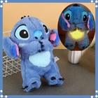 Kawaii Stitch Sleep Plush Toy - Calm Music  Lights   Breathing Effect  Kids Gift