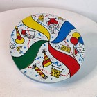 Vintage Japanese Tin Circus Clown Carnival Noisemaker Rattle Drum