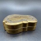Vintage Karess Woodworth Compact Art Deco Brass Powder Compact Greek Key