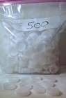  Lot Of 500 White Plastic Round Water Bottle Caps Lids Craft Supply Art