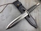 Custom D2 Steel Tool Hunting Dagger   Bowie Knife Micarta Handle With Sheath