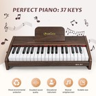 37-key Wooden Kids Piano Keyboard - Electronic Music Toy With Pro Sound  Educ   