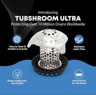 Tubshroom Ultra Hair Catcher Strainer Black Stainless Steel 6 Pack