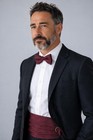 Vintage Valentino Cravatte Burgundy Silk Wool Cummerbund   Bow