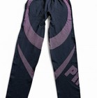 Pink Active Women   s Black pink Logo Pull-on Activewear Leggings M Stretch