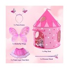 Playz Princess Castle Pop Up Tent   Dress Up Set     Kids Pink Playhouse Ten