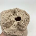C c Messy Bun Ponytail Hole Beanie Women s One Size Tan Knit Woolen Winter Hat