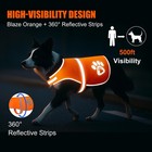 Reflective Dog Safety Vest With Adjustable Straps  Durable Nylon  High-visibi   
