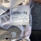 Lambs   Ivy calypso Collection pink gray Koala Leaf Print baby Blanket 30 x40 