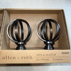 Allen Roth Oil-rubbed Bronze Steel Curtain Rod Finials  634454 Box Of 4