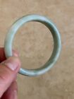 Beautiful Light Green Jade Bangle Bracelet Taiwanese Jade Nephrite Grade A 64mm