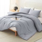 Silver Duvet Cover With Pillow Shams Reversible Quilt Cover Bedding Sets Queen