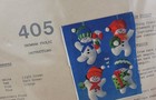 Vintage Titan Felt Applique Ornament Kit Snowman Frolic  405 Set Of 4 Christmas