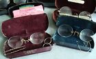 Antique 7 Pairs Eyeglasses In Original Cases Gold Filled Some Pincenez Victorian