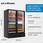 Commercial Refrigerator Display Cooler 2 Glass Door Merchandiser Beverage Fridge