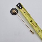 Victorian Revival Abalone Button Stick Pin Hat Pin Dainty Miniature Vintage Mini