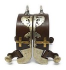 Aj Tack Ladies Antique Brown Praying Cowboy Bumper Spurs