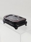 2 1 4  X 1 1 2  Asian Oriental Brown Wood Carved Figurine Stand Display Base Vtg