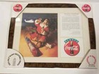 Coca Cola Seasons Greeting Collectible Print Framed Christmas By Haddon Sundblom