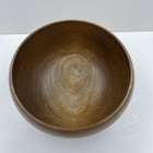 Vtg Hand Turned Wooden Wood Fruit Salad Bowl Made In Japan