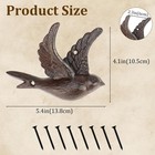 4pcs Flying Bird Cast Iron Hook  Antique And Vintage Wall Mounted Hanger Rack