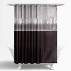  Night Sky Shower Curtain  Single  72  W X 72  L  Black   Gray - Sequin Shower 