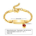 Vnox Custom Name Birthstone Bracelet Baby Children Newborn Jewelry Birthday Gift